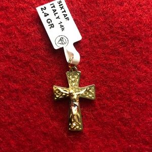 14k gold Jesus on the Cross Pendant